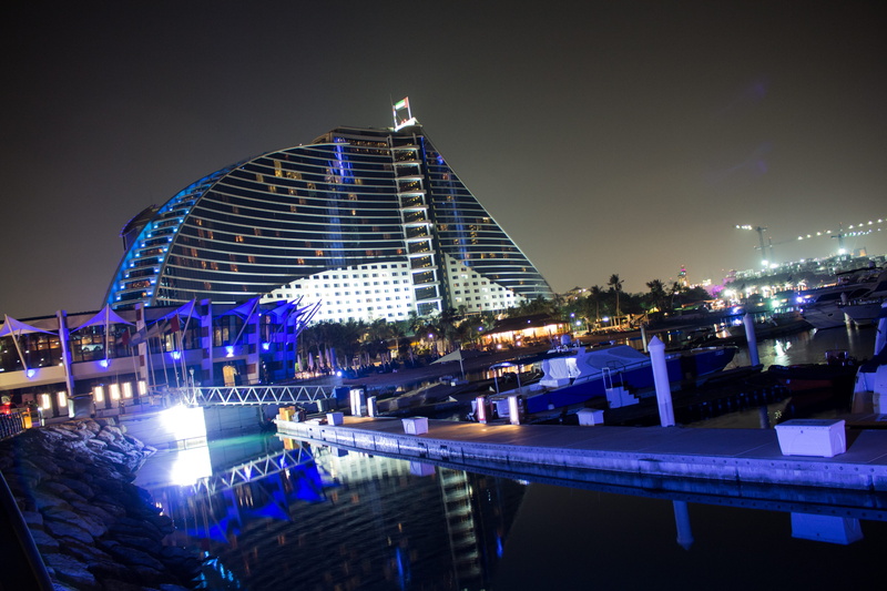 office building exterior, building, lightroom, jumeirah, city, 5K, luxury, dxb, purple, night photography, sky, travel destinations, photography, building exterior