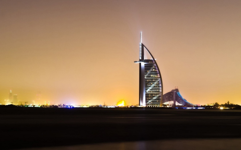 travel destinations, Home, nature, water, architecture, skyscraper, bridge - man made structure, outdoors, Jumeirah beach hotel, 720P, building, Burj al arab