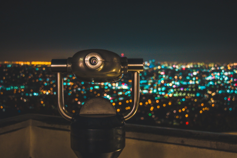 lighted, building, facing, surveillance, city, coin-operated binoculars, street, technology, binocular, focus on foreground, coin operated binoculars, illuminated