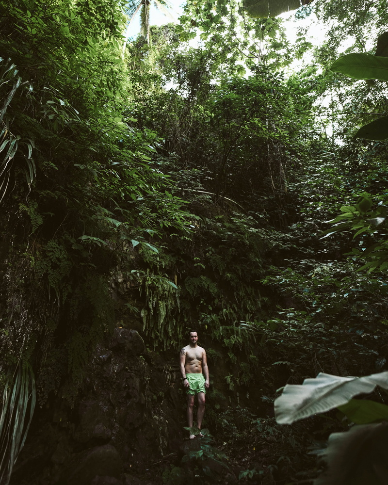 standing, forest, nature, tree, lifestyles, plant, real people, leisure activity, water, full length, human, clothing, day, surrounded, st. lucia, growth