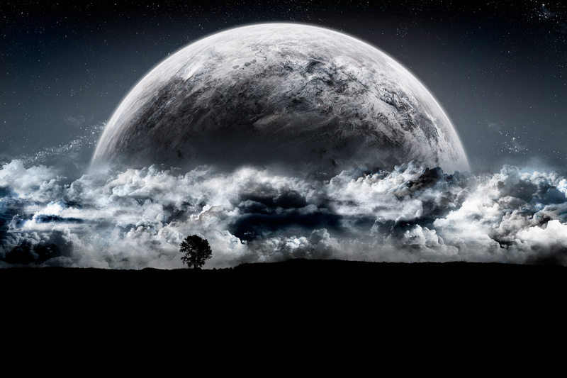 Moon, Landscape, Sci Fi, Planet, Sky, Planet Rise, 2K