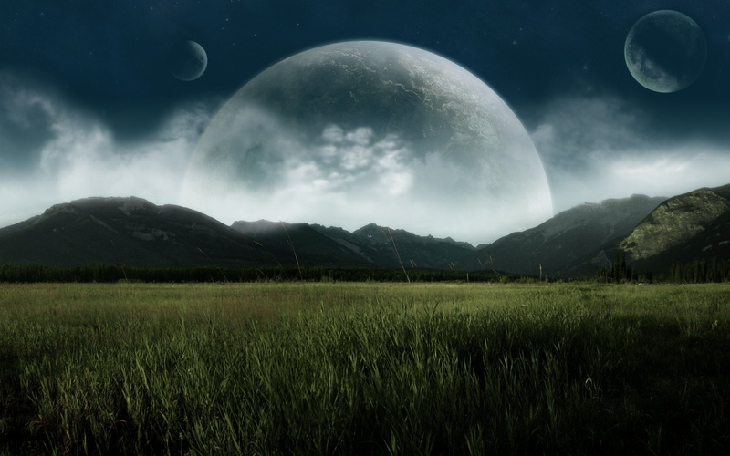 planet, nature, fields, planets, landscapes, rises, 1080P