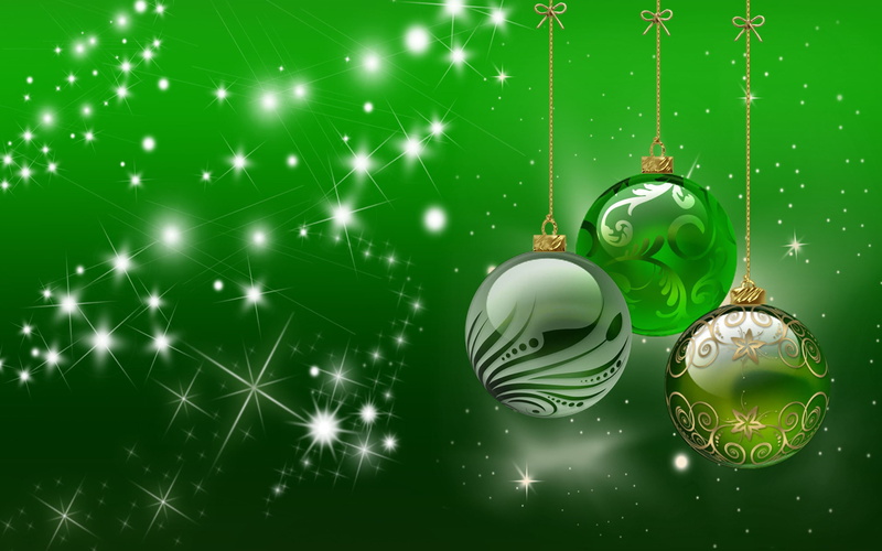 holidays, ornaments, 2K, hd, christmas, background, happy, decorative, green