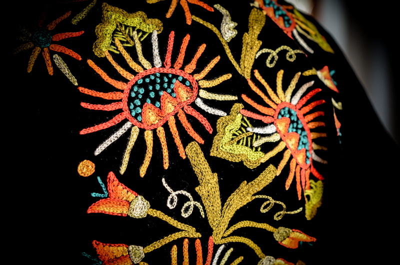backgrounds, design, full frame, 4K, Handmade, studio shot, no people, Embroidered, dress, embroidery, floral pattern, craft, multi colored, colorful