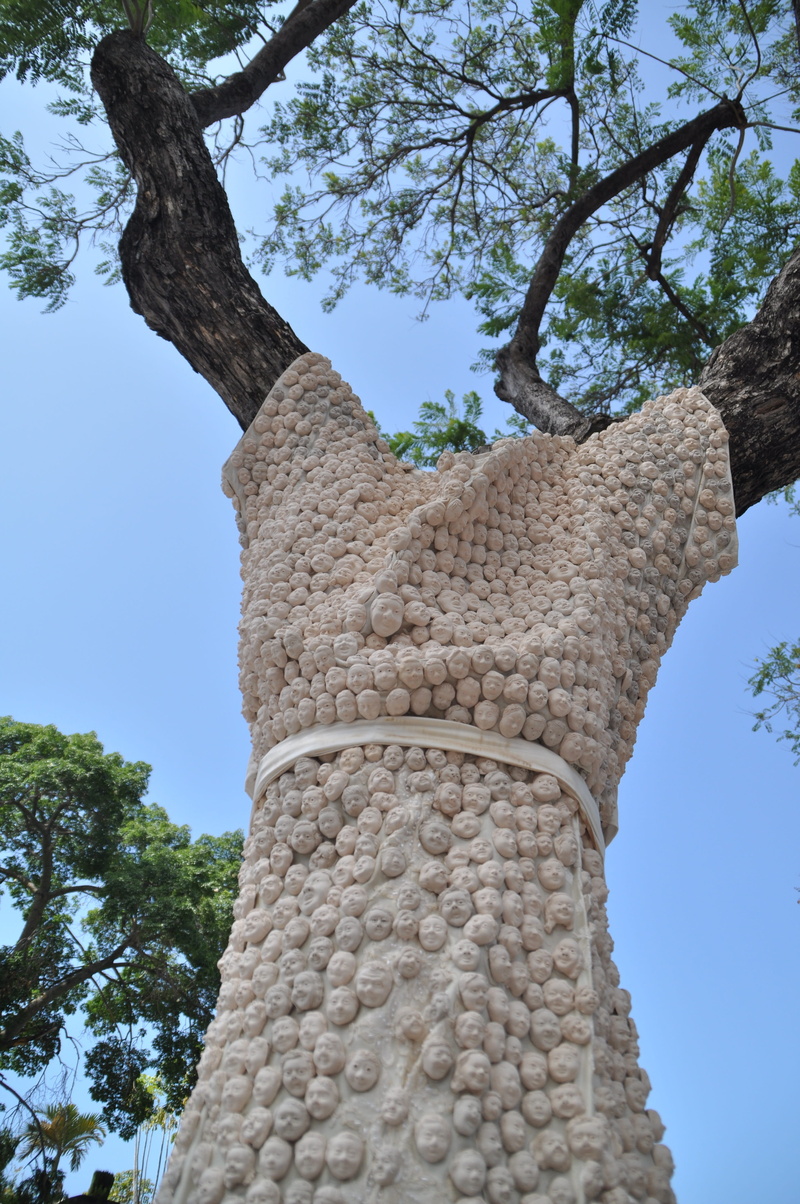 day, cultures, nature, built structure, tree decoration, spirituality, no people, Decoration, belief, religion, trunk, art and craft, history, embroidered