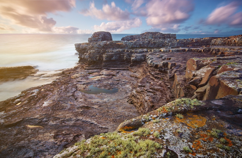 coastline, day, travel, solid, outdoors, rock, Colors, Clouds, Exposure, Light, Alien, rock formation, Ireland, 17mmf4, rock - object, Moss, tranquil scene