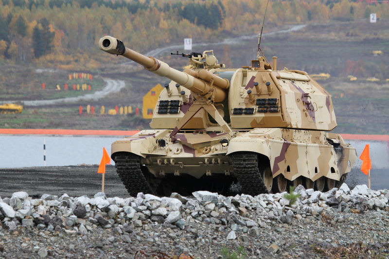 5K, Russian Army, howitzer, Msta-S, 2S19, artillery
