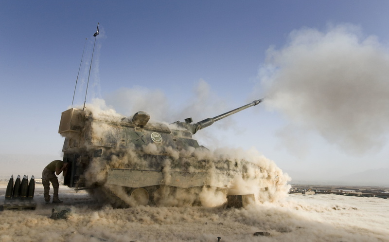 land, smoke - physical structure, weapons, 4K, motion, sky, tank, war, government, armed forces, transportation, day, nature, mode of transportation, howitzer