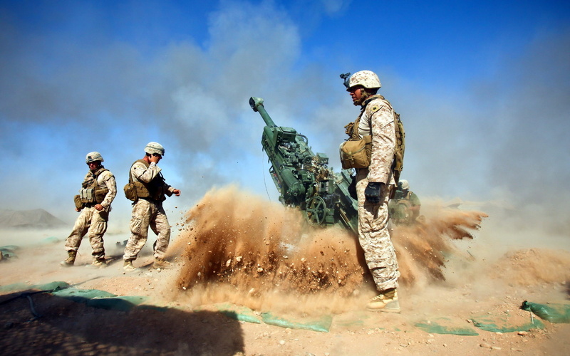 war, soldiers, war field, howitzer, 2K, tech