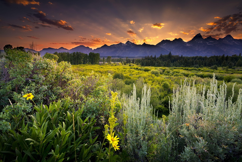 4K, usa, wyoming, beautiful landscape, landscape, beautiful, sunset