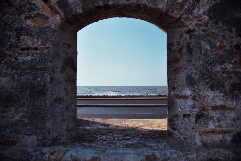 beach, colombia, old, cartagena, land, nature, 4K, history, horizon over water, day, the past, #beach #windows #view #ocean, sky, sea, built structure