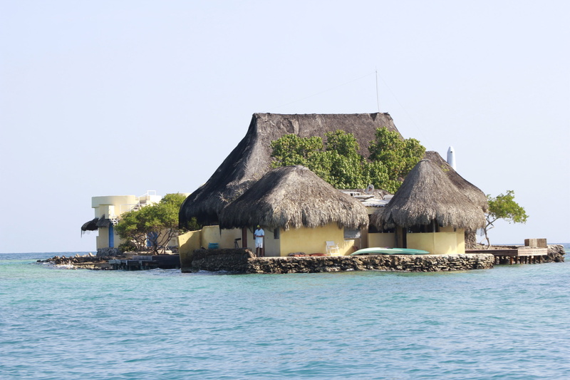 sky, colombia, scenics - nature, 2K, scenics, clear sky, blue, thatched roof, island, architecture, house, nature, rosario islands, roof, hut, body, beauty in nature