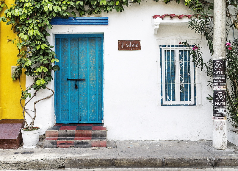 outdoors, wall - building feature, architecture, cartagena, old, plant, potted plant, house, facade, colombia, day, city, historic, window, urban, caribbean
