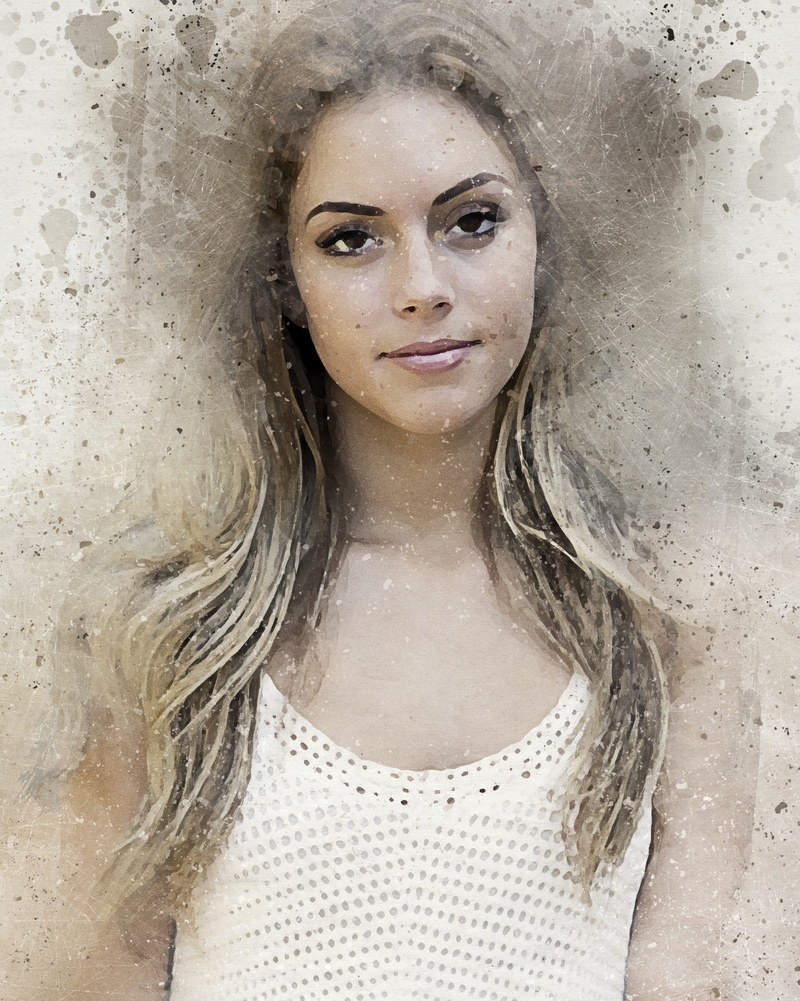 young adult, indoors, caucasian, digital drawing, smile, attractive, joy, eyes, portrait, woman, beautiful woman, beautiful woman smiling, smiling, beautiful smile