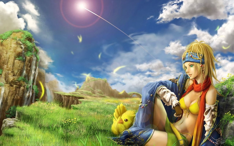 Final Fantasy VII, sitting, Final Fantasy, 720P, Final Fantasy X-2, illustration, woman, Love