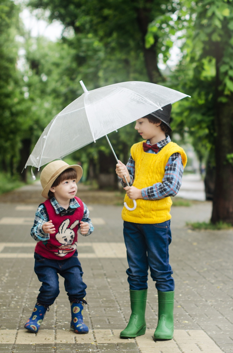 bonding, rainy season, sister, innocence, childhood, togetherness, full length, standing, rubber boot, real people, holding, leisure activity, child, casual clothing