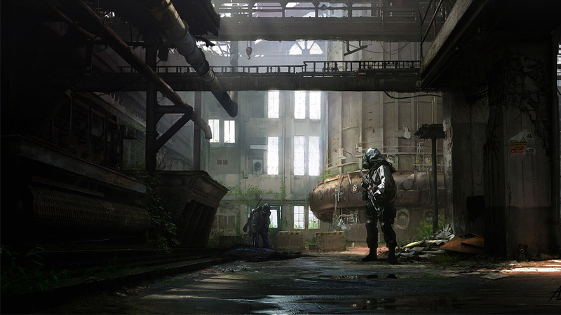 industry, day, 2K, abandoned, gas masks, nature, standing, occupation, working, built structure, factory, domestic room, indoors, architecture, real people