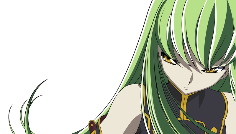 Code Geass, clear sky, plant part, white background, decoration, nature, C.C., art and craft, steel, anime girls, curve, sky, day, leaf, metal, reflection