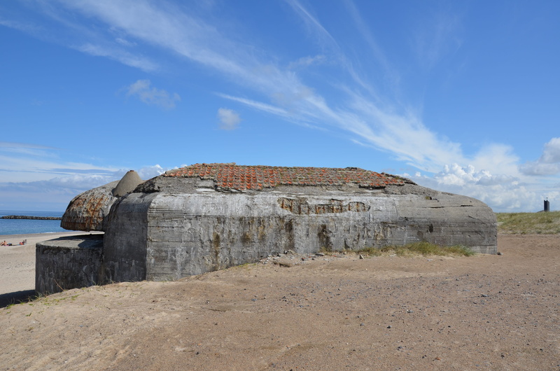4K, danish coast landscape, atlantic wall, north sea, architecture, land, vacations, sea, ruined, ancient civilization, cloud - sky, evening, history