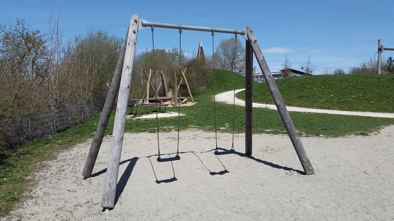 wood, equipment, land, swing, sunlight, childrens playground, children, plant, nature, outdoors, no people, playground, game device, bar, playground swing