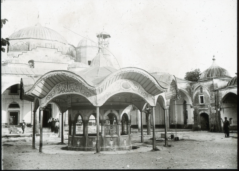 arch, spirituality, Lüleburgaz, the past, religion, courtyard, mosque, Sokollu Camii, nature, incidental people, building, sky, city, Turkey, old photos