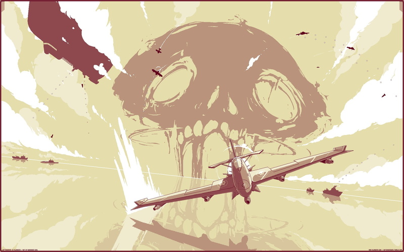 digital art, 1080P, bombs, Luftrausers
