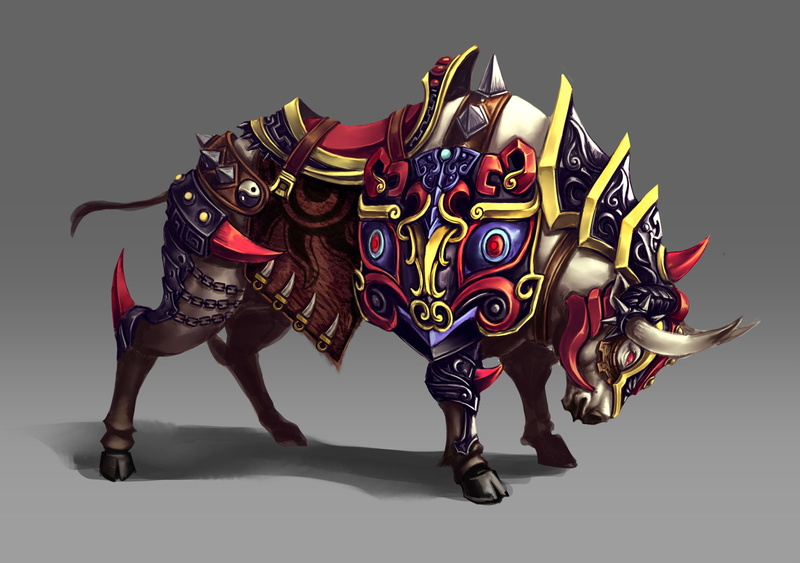 anime, Asian, Fighting, warrior, ninja, rpg, 2953x2079 px, Magic, 2K, creature, samurai, Cow, online, metin, mmo, bull, 2, action, fantasy