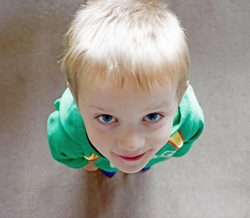 camera, males, cute, one Person, bigger, big, small, baby, real people, portrait, mouth open, front view, close-up, boy, perspective, blond hair, child