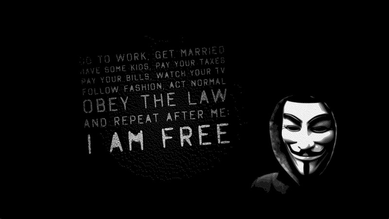 typography, Guy Fawkes mask, 1080P, Guy Fawkes, artwork