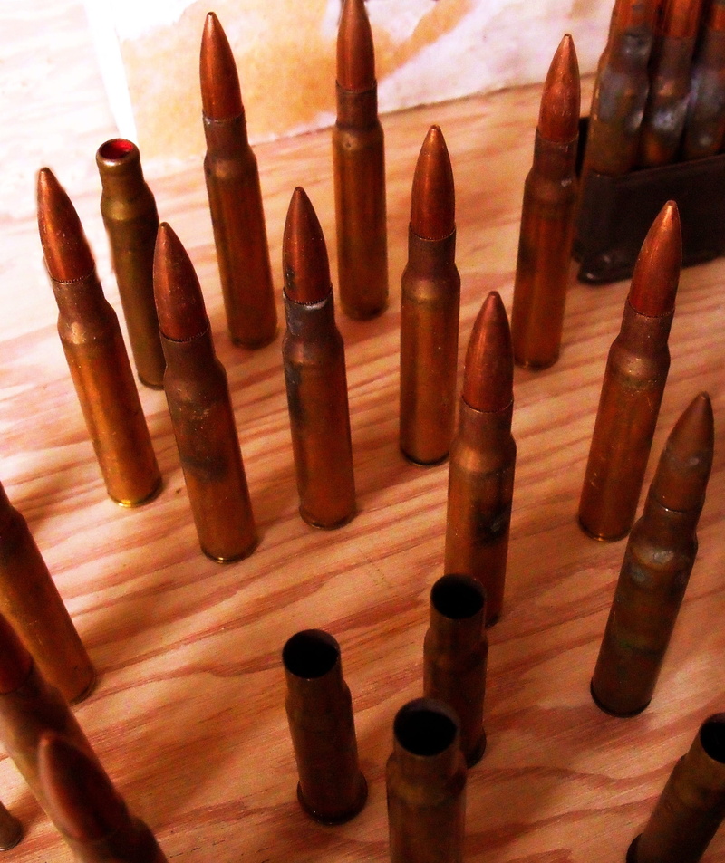ammo, large group of objects, still life, art and craft, gun, shoot, brass, weapon, shooting, abundance, indoors, violence, ammunition, variation, bullet