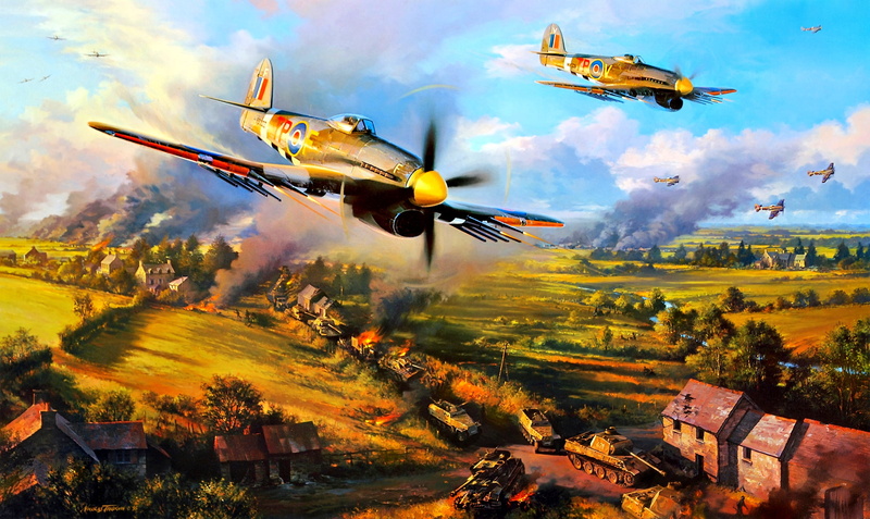 Faletski bag, 2K, WWII, RAF, Western front, 1944, Typhoon Mk.IB, Hawker
