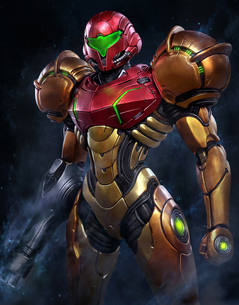 Metroid, 1080P, Raf Grassetti, science fiction women, video game art, video games, video game girls, science fiction, Samus Aran