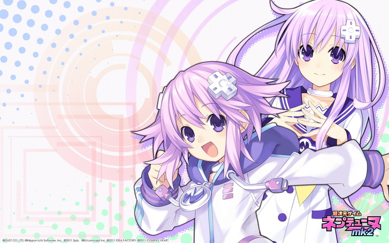 pink color, eyes, white background, arts culture and entertainment, 1080P, tsunako, short, art and craft, creativity, nepgear, representation, hair, purple