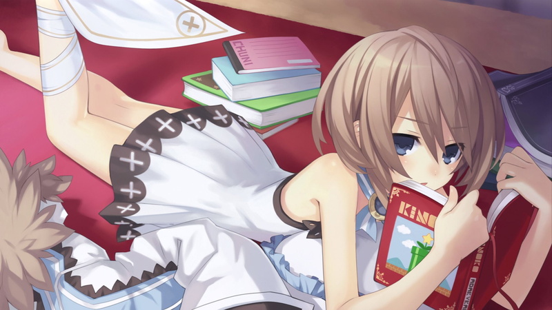 White Dress, Video Game, Hyperdimension Neptunia Victory, 1080P, Hyperdimension Neptunia, Brown Hair, Short Hair, Book, Blanc (Hyperdimension Neptunia)