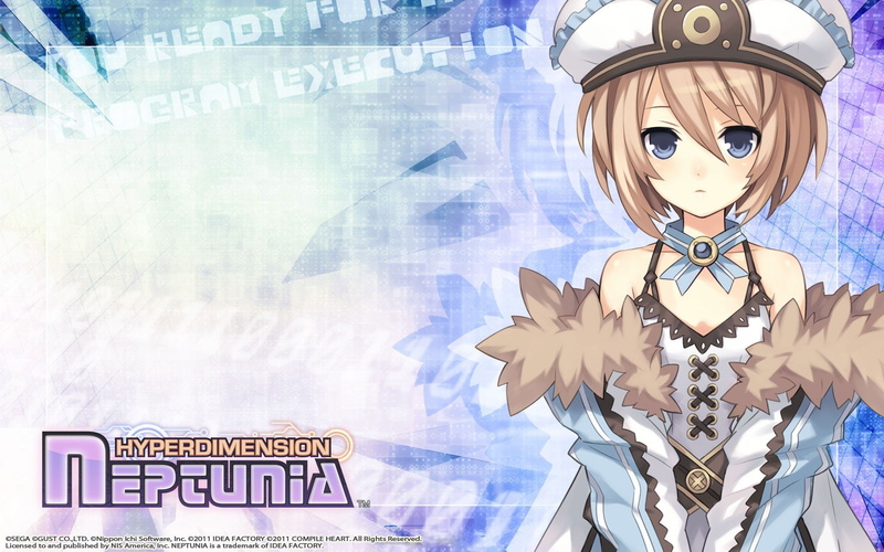 1080P, girls, anime, video, brunettes, blanc, games, neptunia, hyperdimension, heart