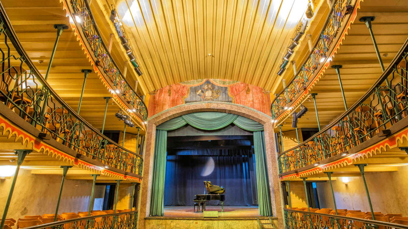 scene, balcony, Minas Gerais, Ouro Preto, 1080P, hall, Brazil, piano, municipal theatre