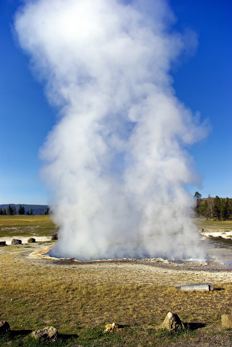 usa, steam, yellowstone, environment, land, heat - temperature, wyoming, non-urban scene, 2K, sky, lower, outdoors, basin, national, thermal, spring, geology