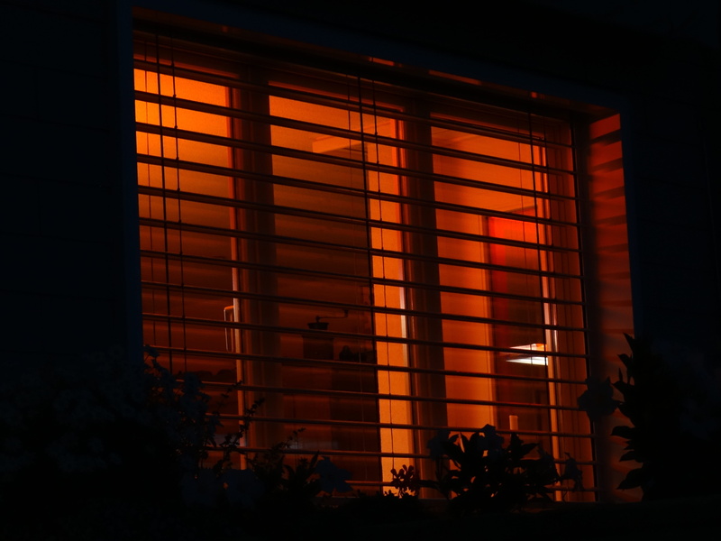 no people, building, Window, sunset, heat - temperature, building exterior, red light, built structure, nighttime, illuminated, glowing, orange color, night