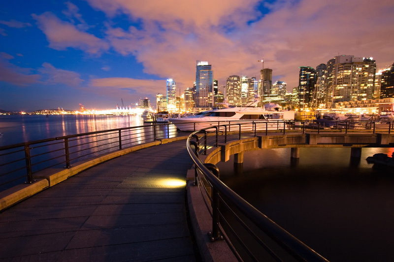 night, dock, boat, urban Skyline, urban Scene, 2K, downtown District, long exposure, night shot, architecture, Coal Harbour, famous Place, city, white