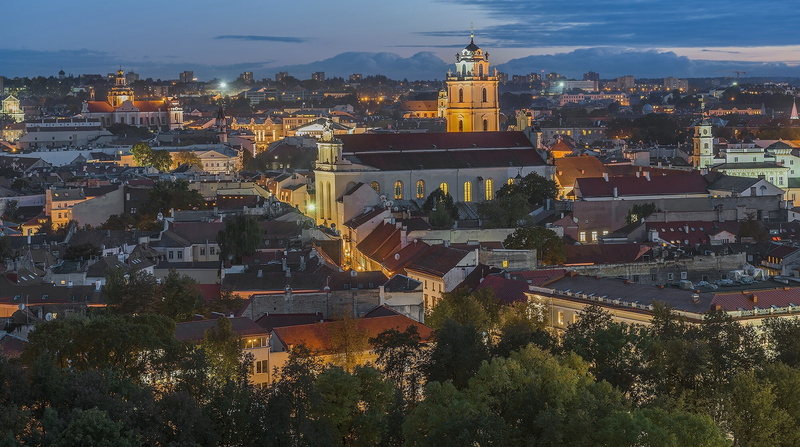 Lithuania, Old town, Vilnius, 1080P, building, panorama