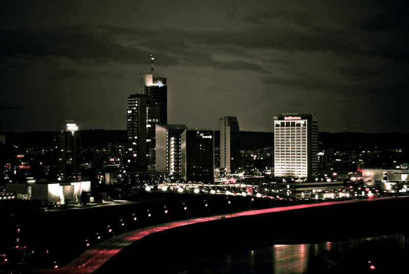 panorama, financial district, modern, lights, built structure, building, sky, night, outdoors, tower, illuminated, skyscrapers, urban skyline, city, spire