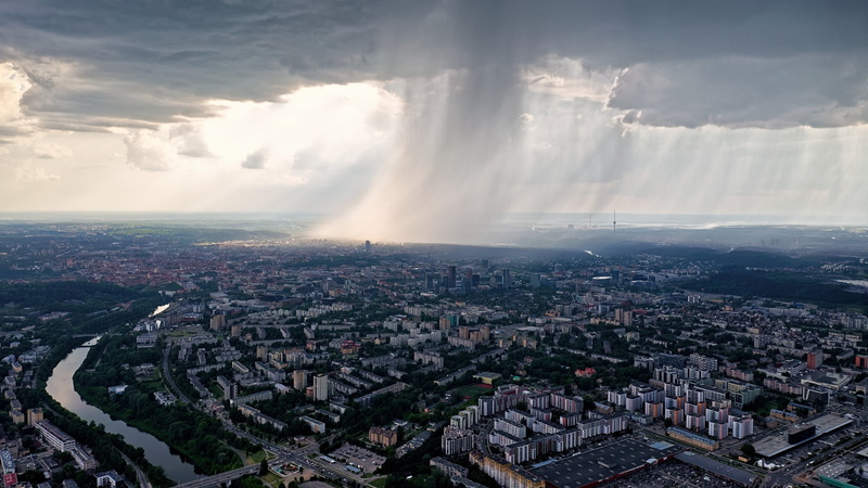 the rain, Lithuania, Vilnius, 1080P