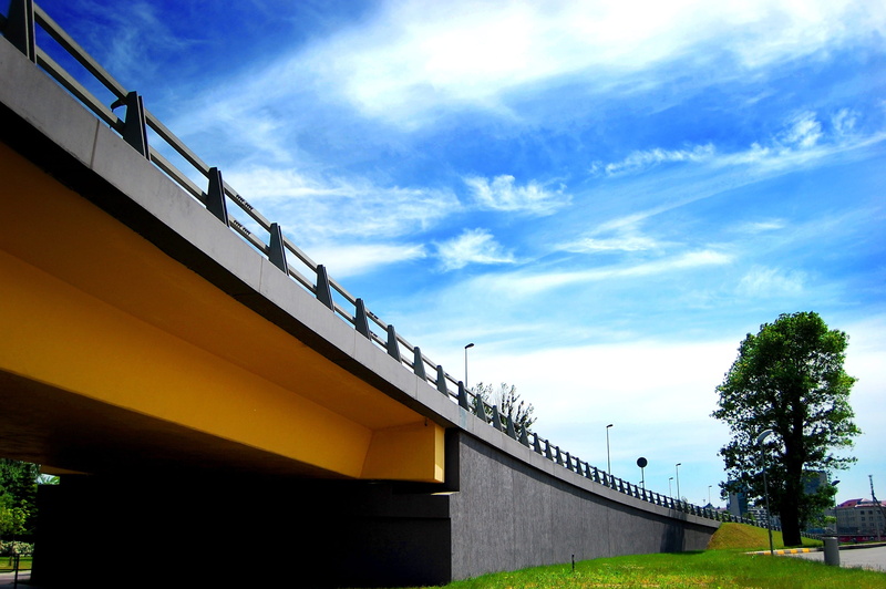 2K, tree, bridge, outdoors, outdoor, city, sunlight, sky, low angle view, bridge - man made structure, built structure, connection, european, cloud - sky