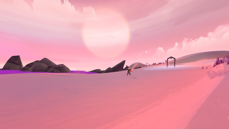 Furi, black, idyllic, sand, video games, land, sunlight, scenics - nature, tranquility, winter, no people, beauty in nature, plastic, 2K, sky, pink color