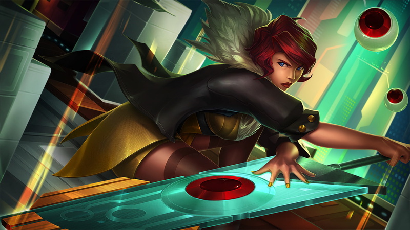 art, sword, dress, 1080P, Transistor, SuperGiant Games, Red, girl