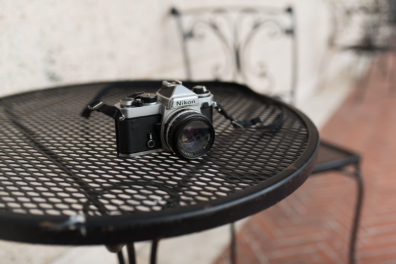 calm, dark, arts culture and entertainment, selective focus, focus on foreground, close-up, stock, day, camera, nikon 50mm, retro, metal, 50mm, technology