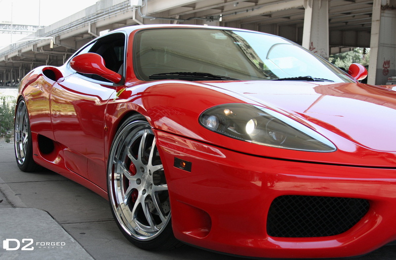luxury, city, fms 08, red, street, wheel, supercars, outdoors, glass - material, stationary, d2forged, day, 2K, land vehicle, no people, supercar, ferrari