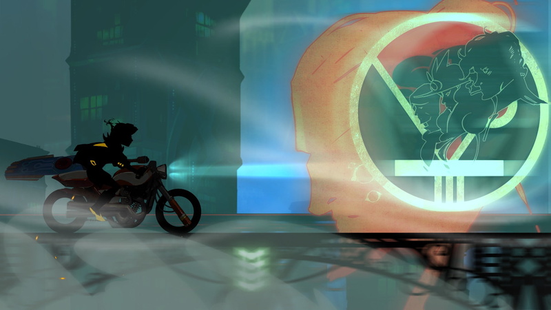 motorcycle, character, hd, drawing, anime, 1080P, transistor, screenshot, video games
