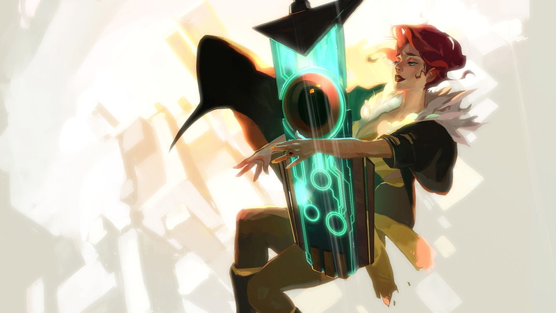 brown, girl, transistor, hd, video games, illustration, drawing, redhead, haired, 1080P