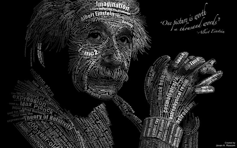 5K, Albert Einstein, Text, Typography, Celebrity